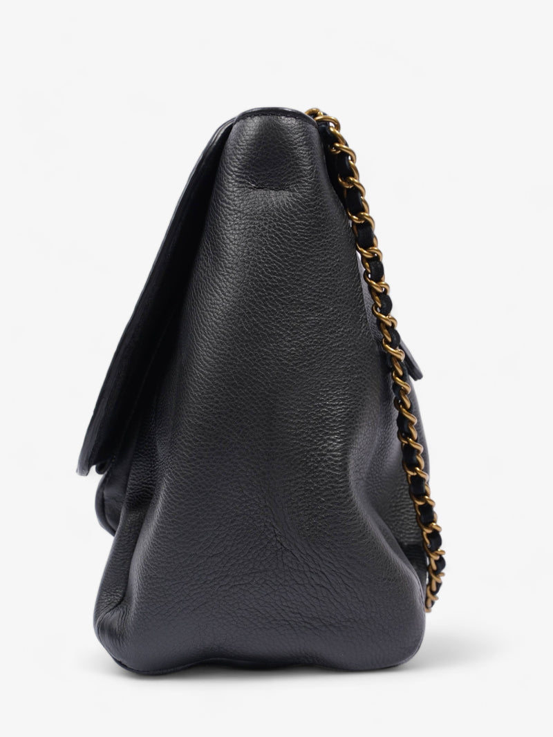  Lulu Shoulder Bag Black Calfskin Leather Medium