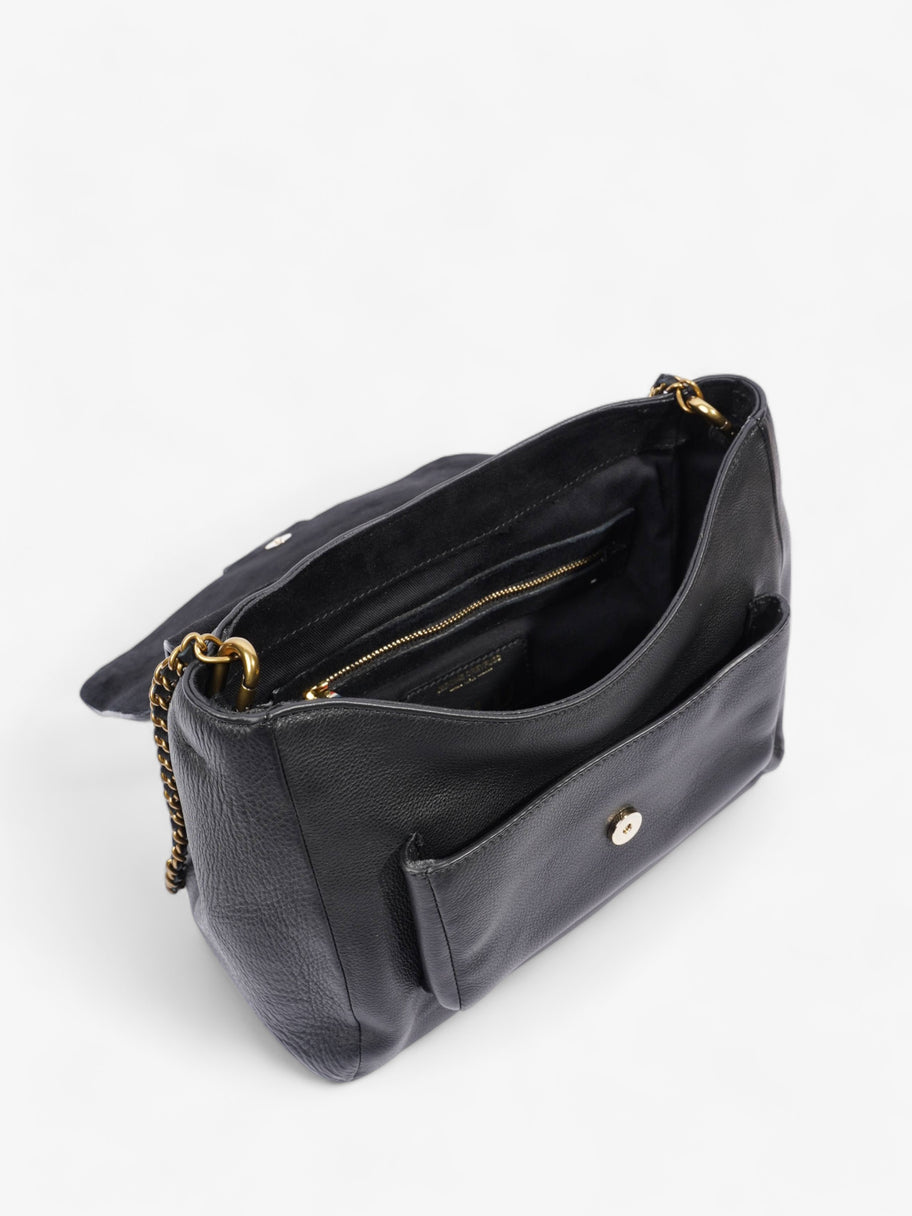 Lulu Shoulder Bag Black Calfskin Leather Medium Image 6