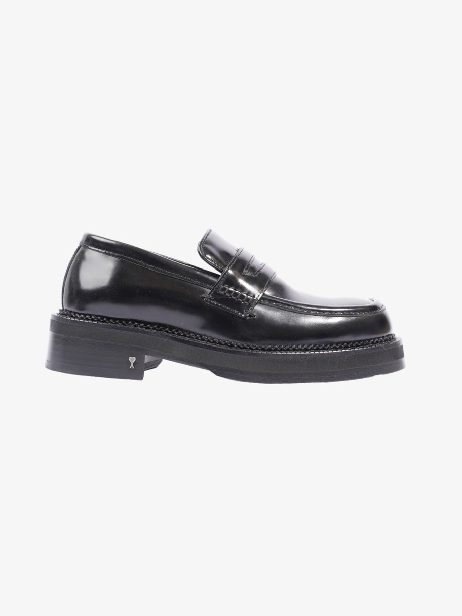 Square-toe Polished Loafers Black Calfskin Leather EU 40 UK 7 Image 1