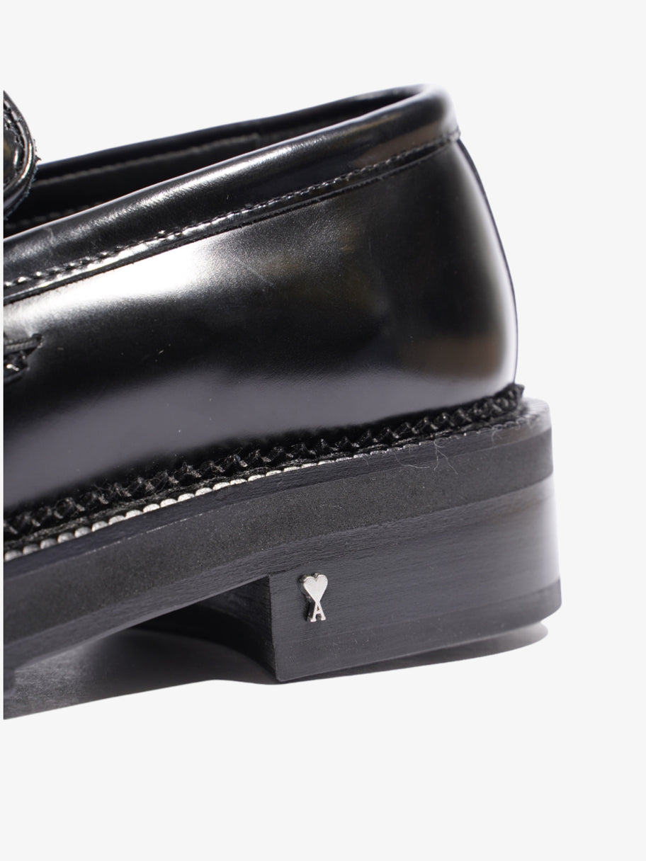 Square-toe Polished Loafers Black Calfskin Leather EU 40 UK 7 Image 9