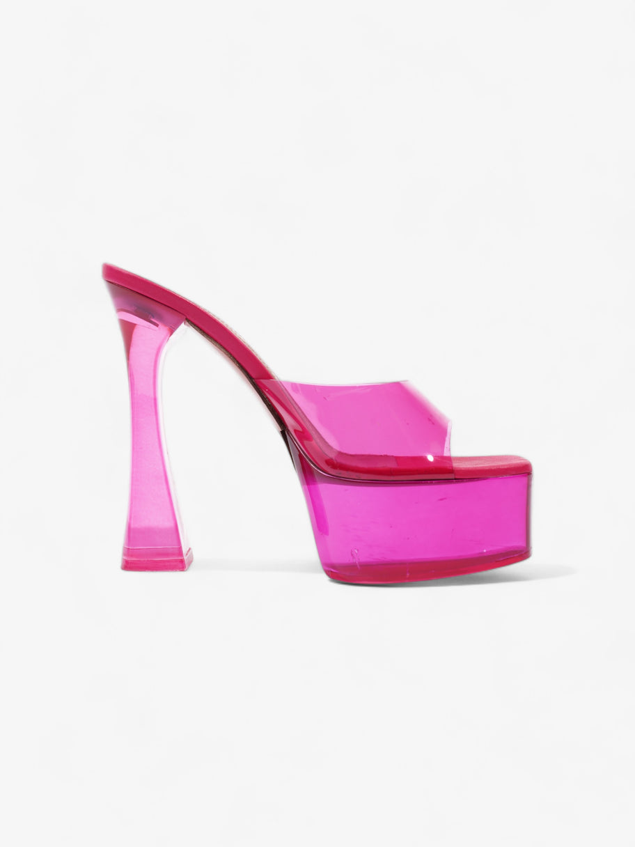 Amina Muaddi Dalida Glass Sandals 140mm Lotus Pink PVC EU 36 UK 3 Image 4