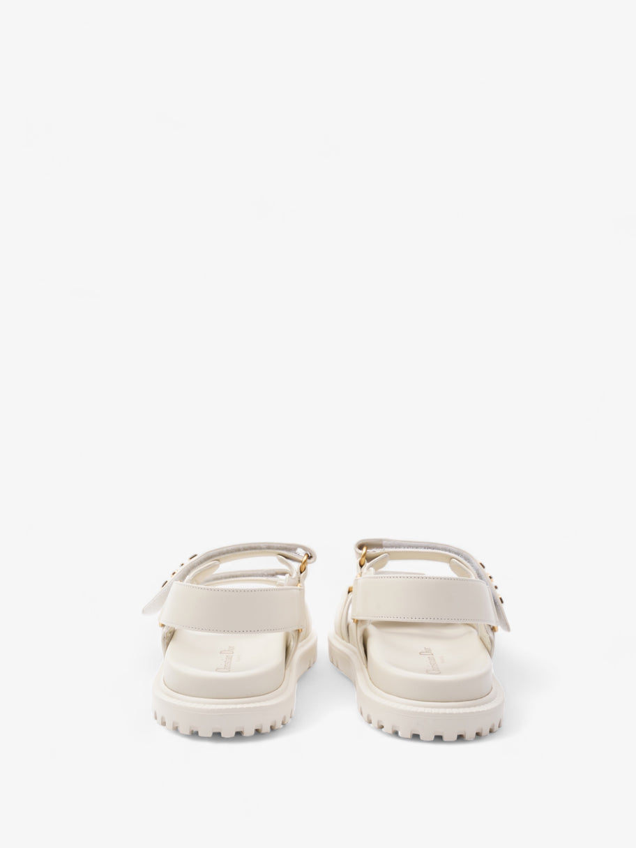 Christian Dior Dioract Sandals Cream Leather EU 38 UK 5 Image 6