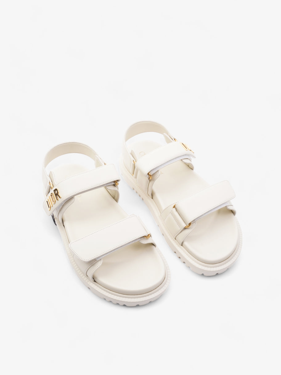 Christian Dior Dioract Sandals Cream Leather EU 38 UK 5 Image 8