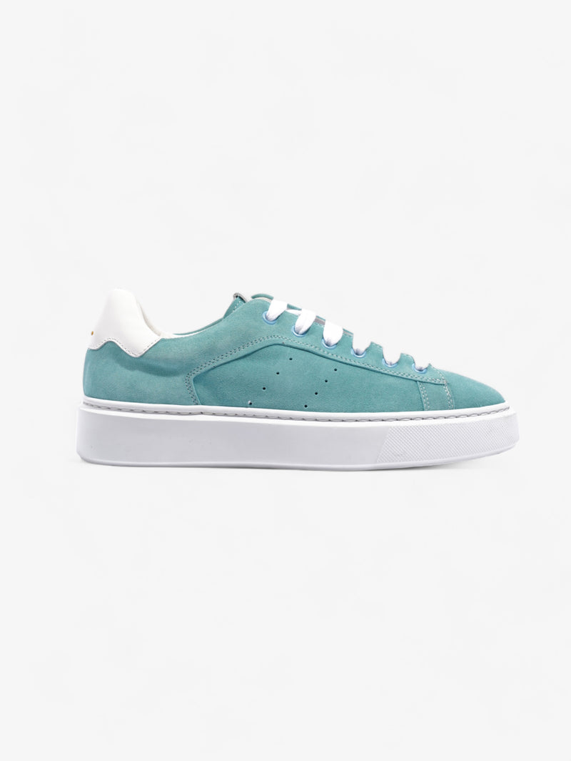  Low Top Sneakers Aqua / White Suede EU 37 UK 4