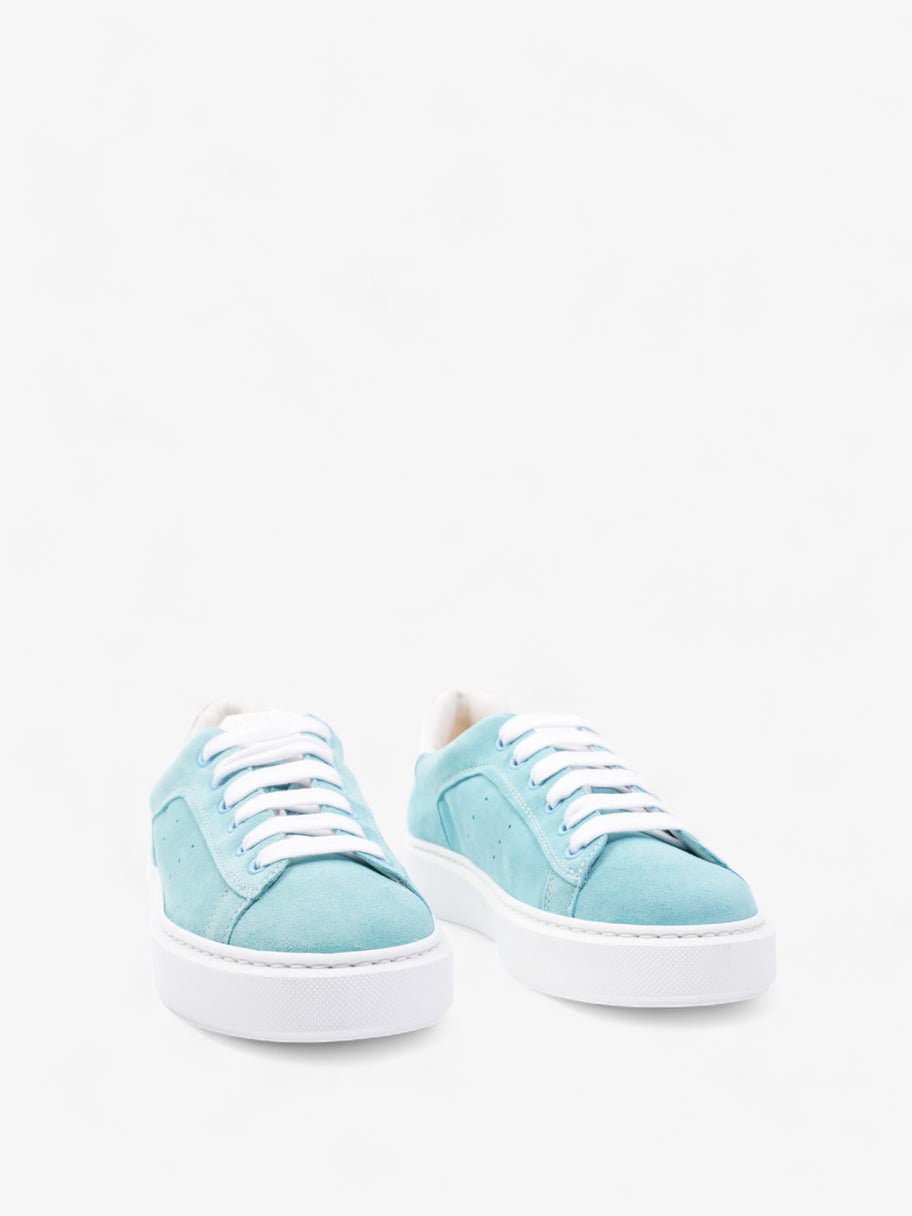 Doucal's Low Top Sneakers Aqua / White Suede EU 37 UK 4 Image 2