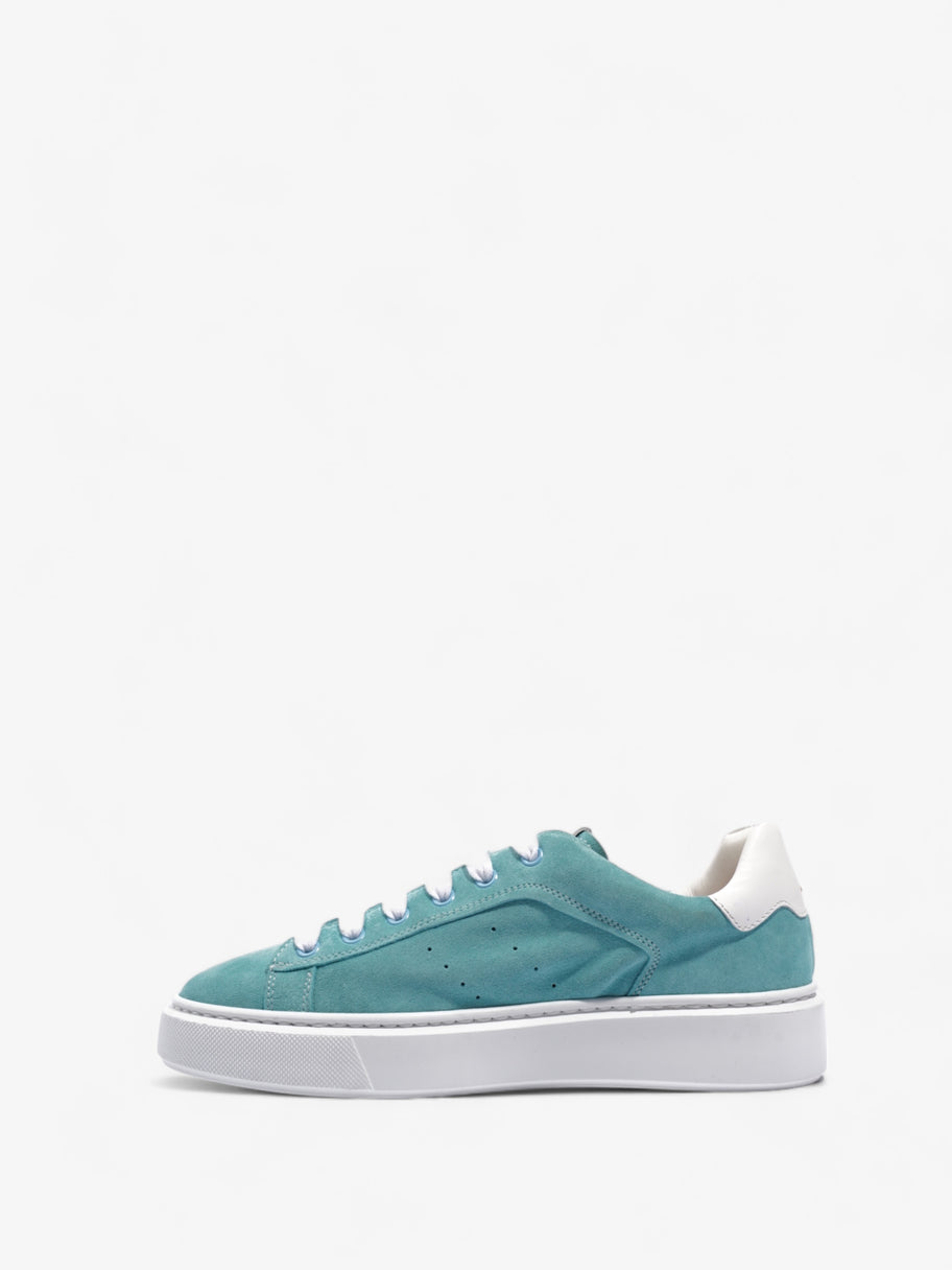 Low Top Sneakers Aqua / White Suede EU 37 UK 4 Image 3