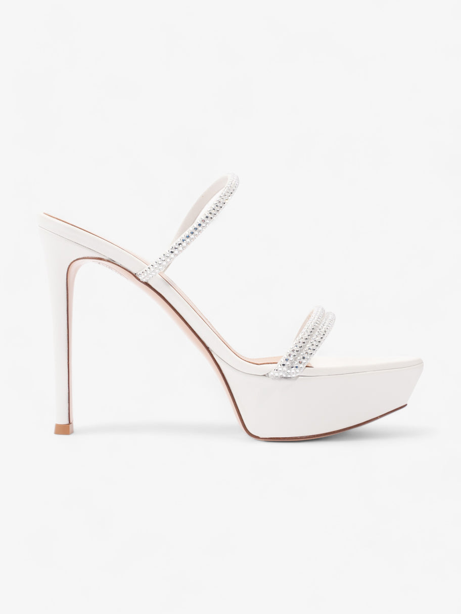 Gianvito Rossi Camoscio Platform Sandals 120mm White Leather EU 37.5 UK 4.5 Image 1