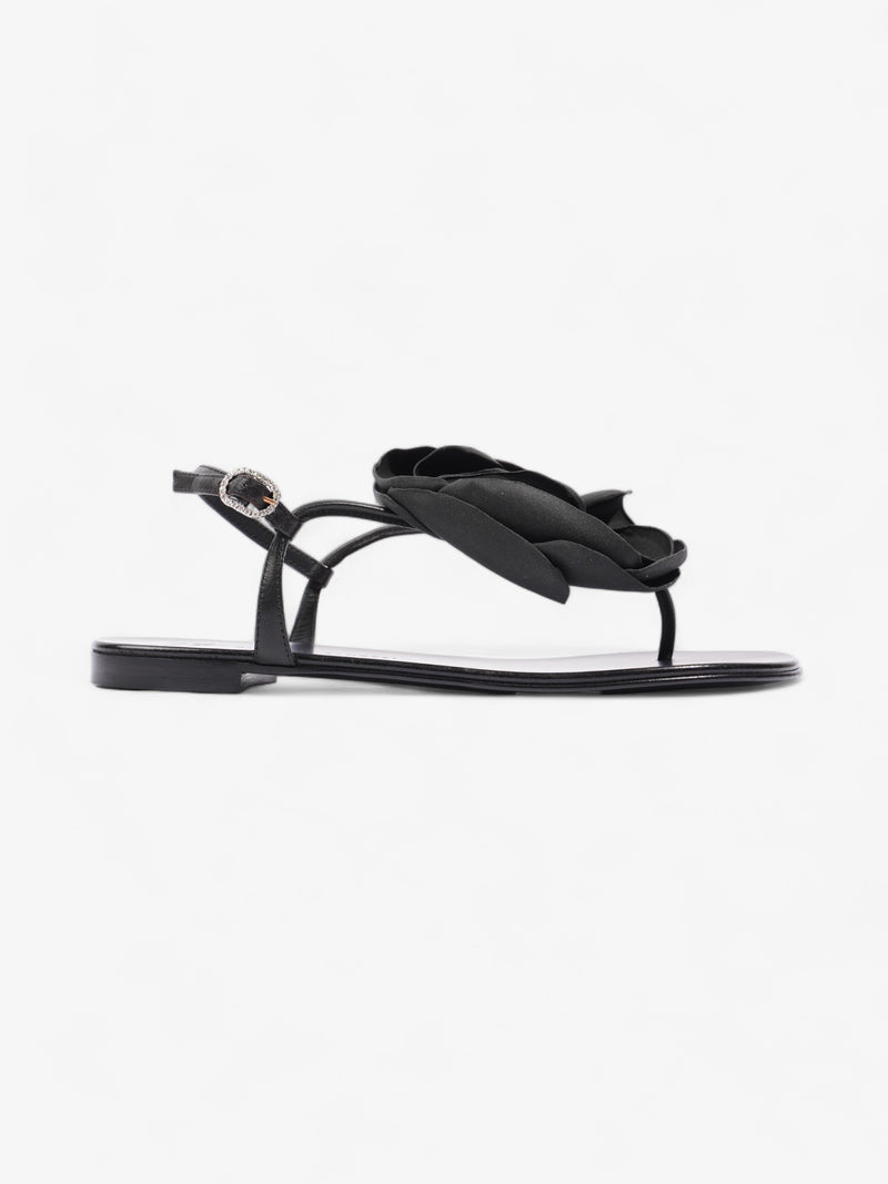  Rock 10 Infradito Rose Sandals Black Leather EU 37.5 UK 4.5