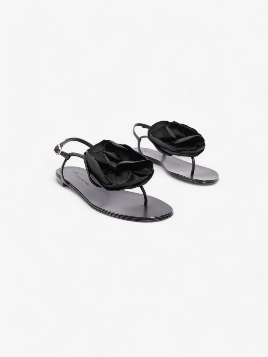 Rock 10 Infradito Rose Sandals Black Leather EU 37.5 UK 4.5 Image 2