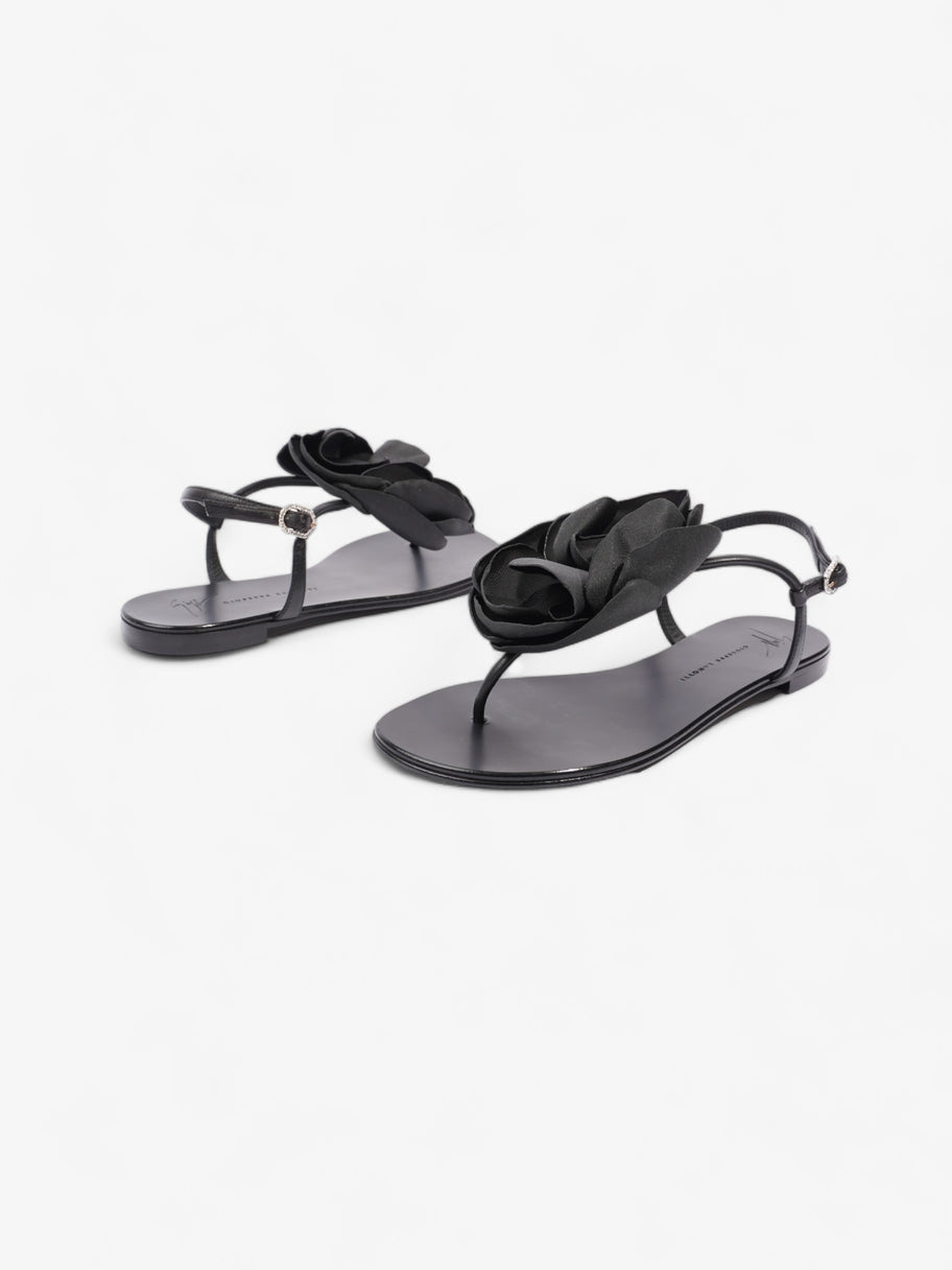 Rock 10 Infradito Rose Sandals Black Leather EU 37.5 UK 4.5 Image 9