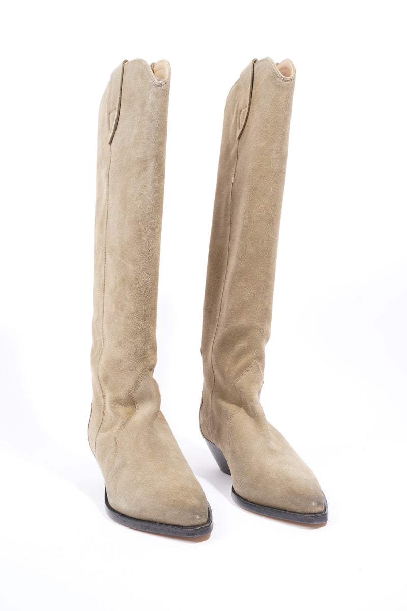 Isabel Marant Denvee Boots 40mm Taupe Suede EU 38 UK 5 – Luxe Collective