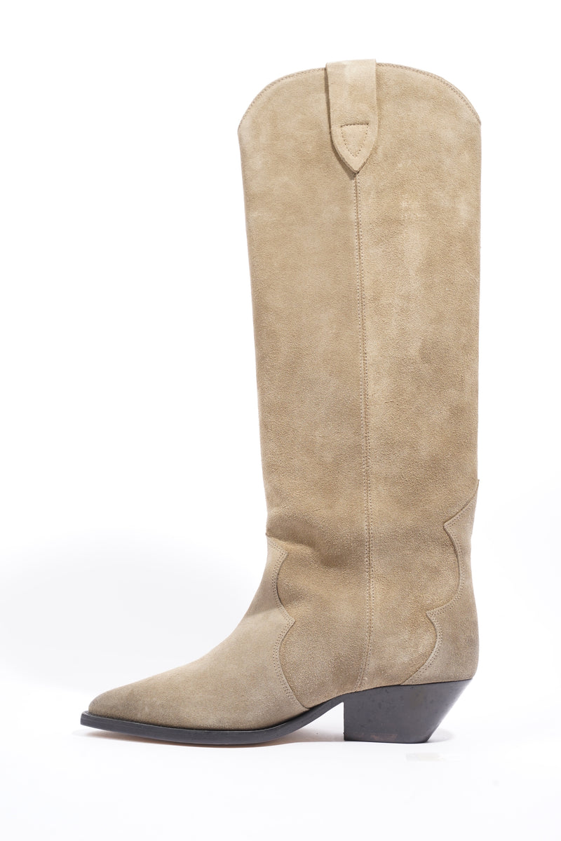 Isabel Marant Denvee Boots 40mm Taupe Suede EU 38 UK 5 – Luxe Collective