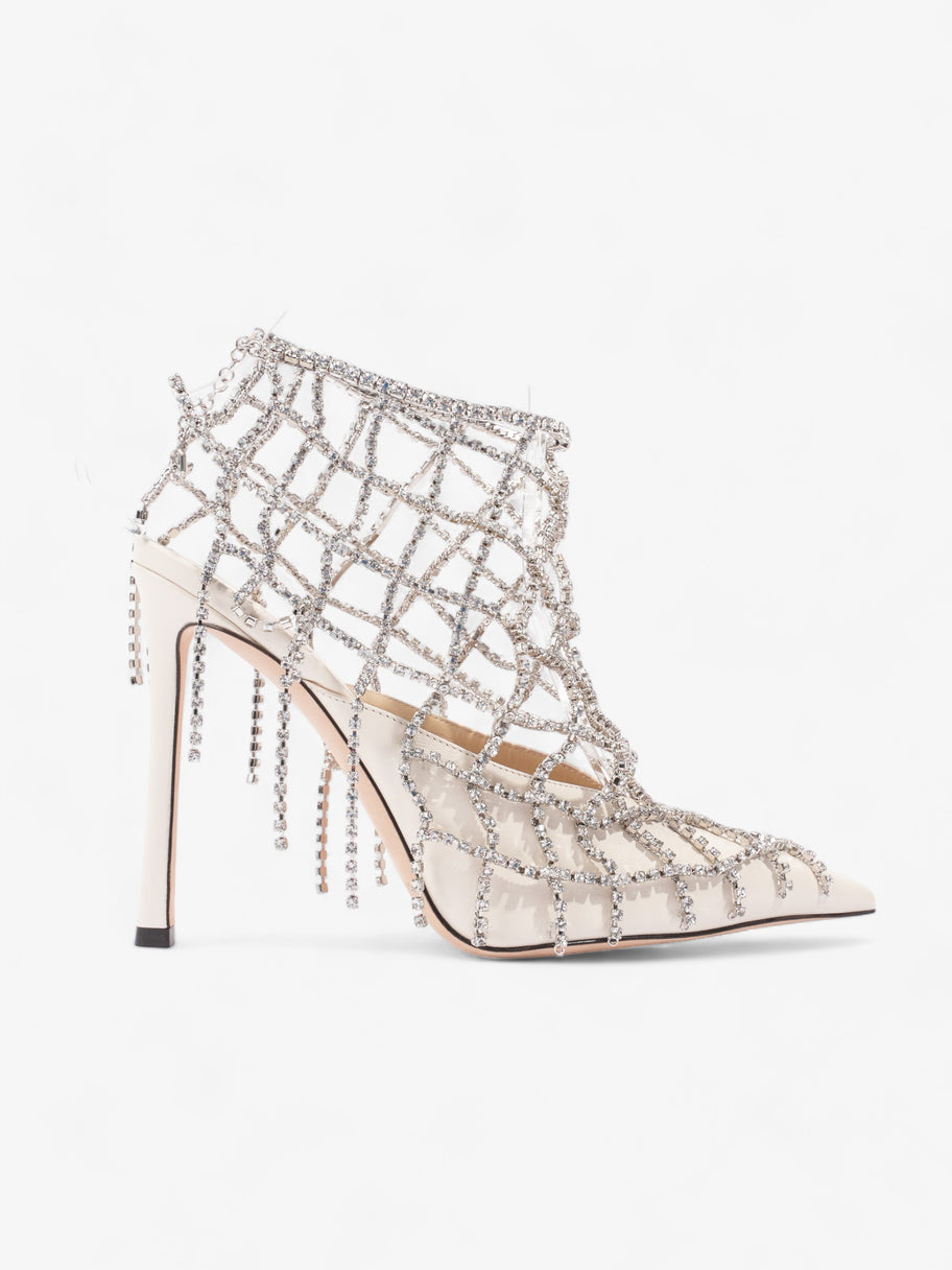 Jimmy Choo Scotty 110 100mm White / Crystal Leather EU 37 UK 4 Image 1