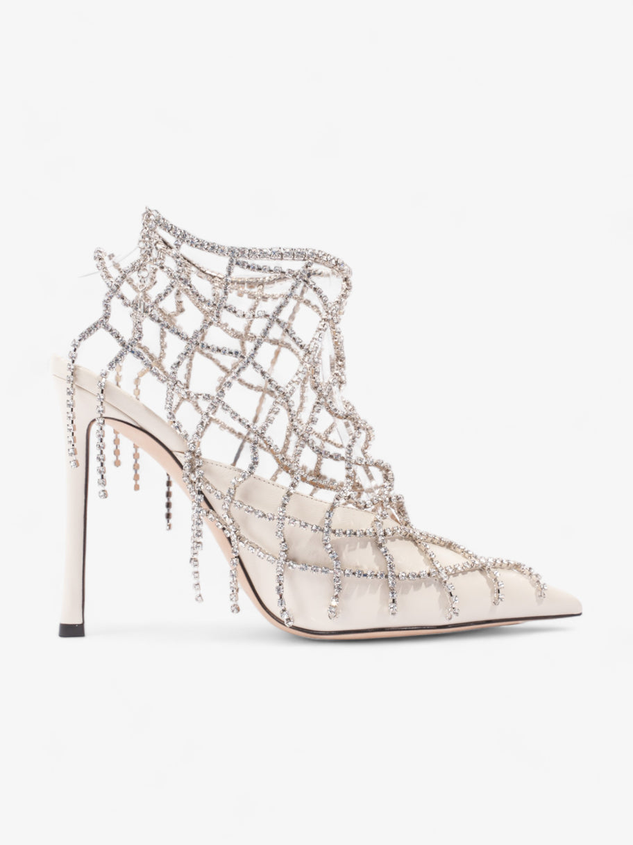 Jimmy Choo Scotty 110 100mm White / Crystal Leather EU 37 UK 4 Image 4