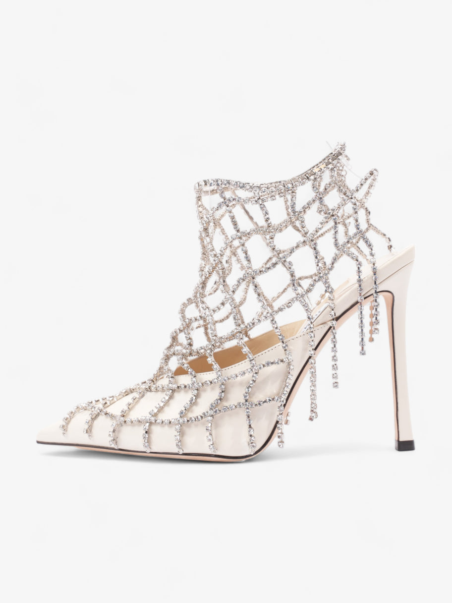 Jimmy Choo Scotty 110 100mm White / Crystal Leather EU 37 UK 4 Image 5