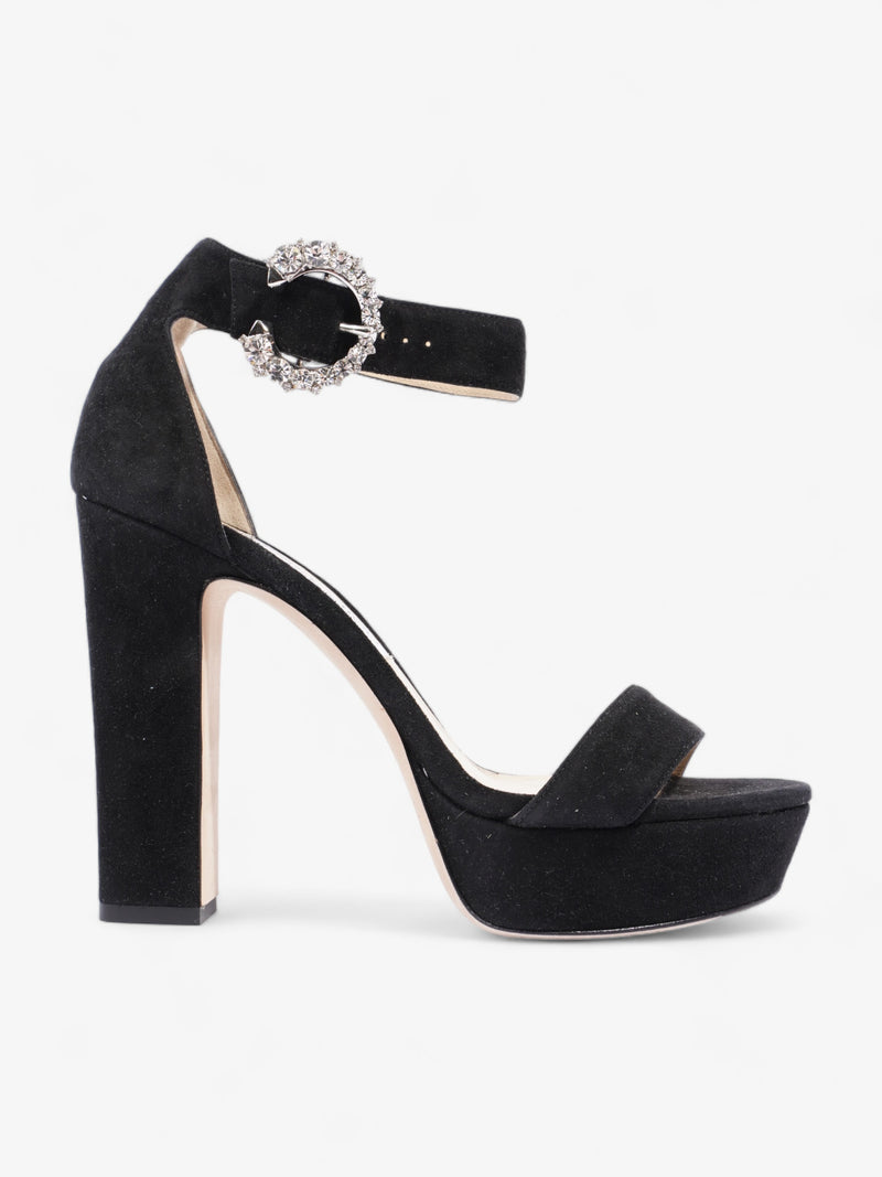  Jimmy Choo Mionne 120 120mm Black Suede EU 39 UK 6