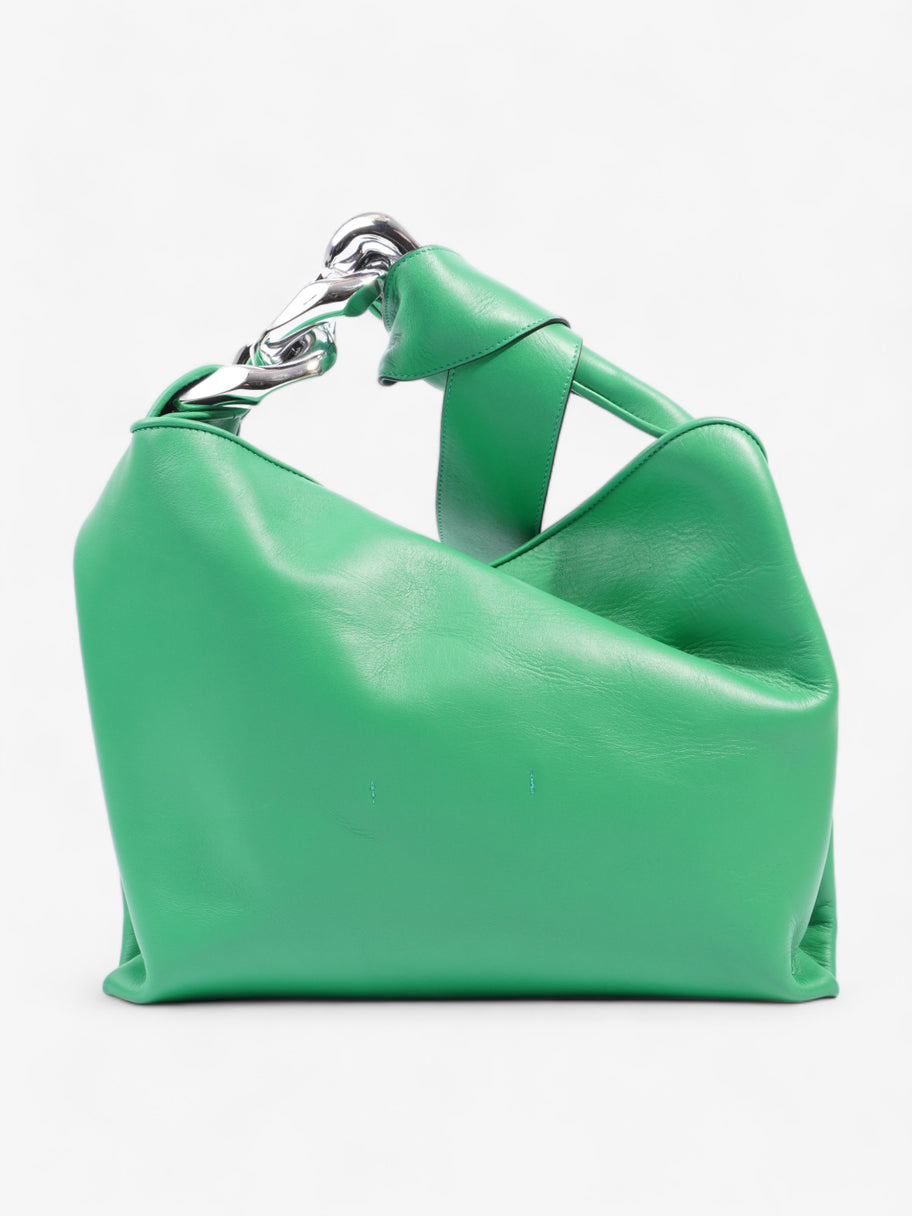 Chain Hobo Bag Green Leather Small Image 4