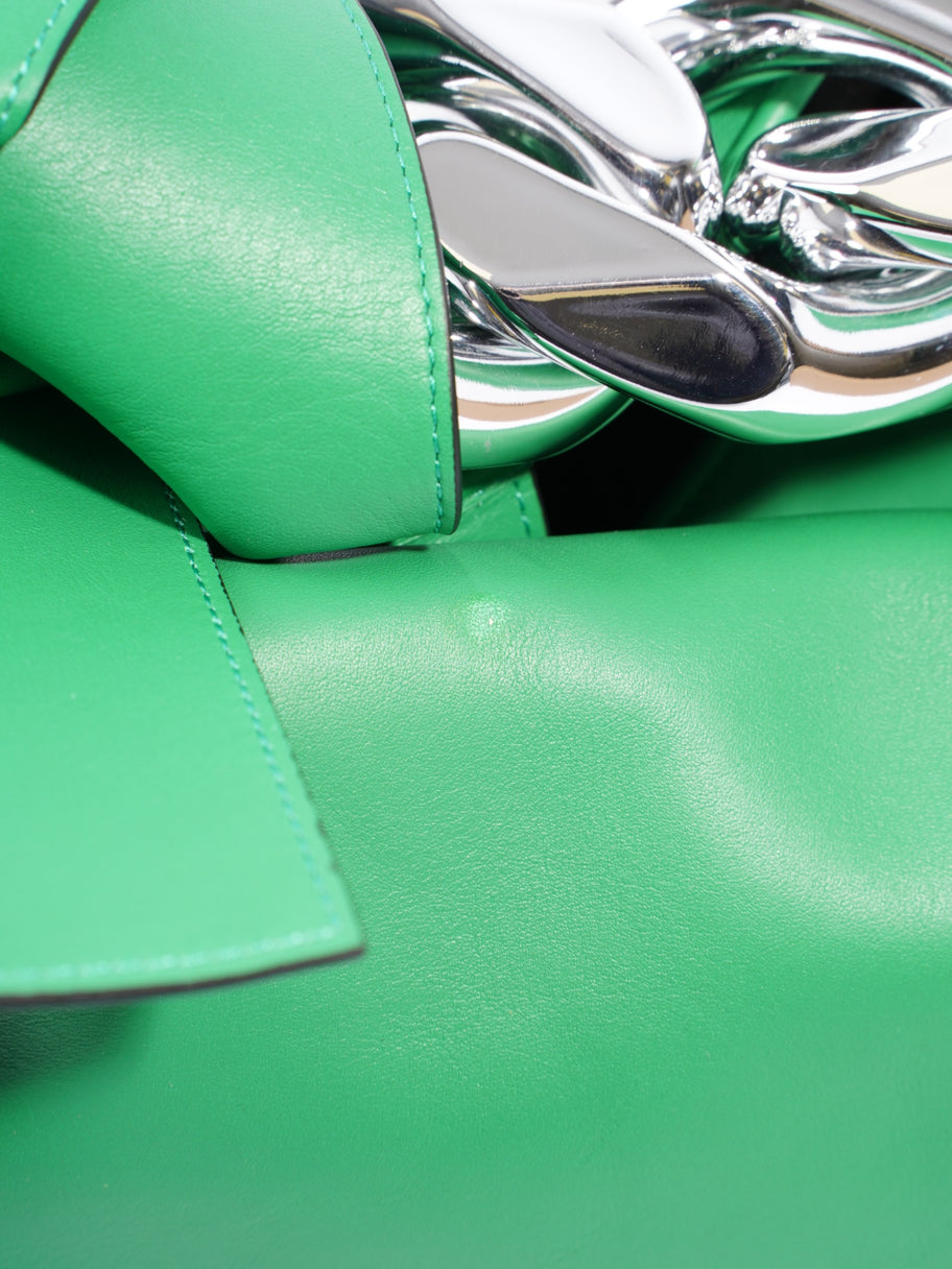 Chain Hobo Bag Green Leather Small Image 7