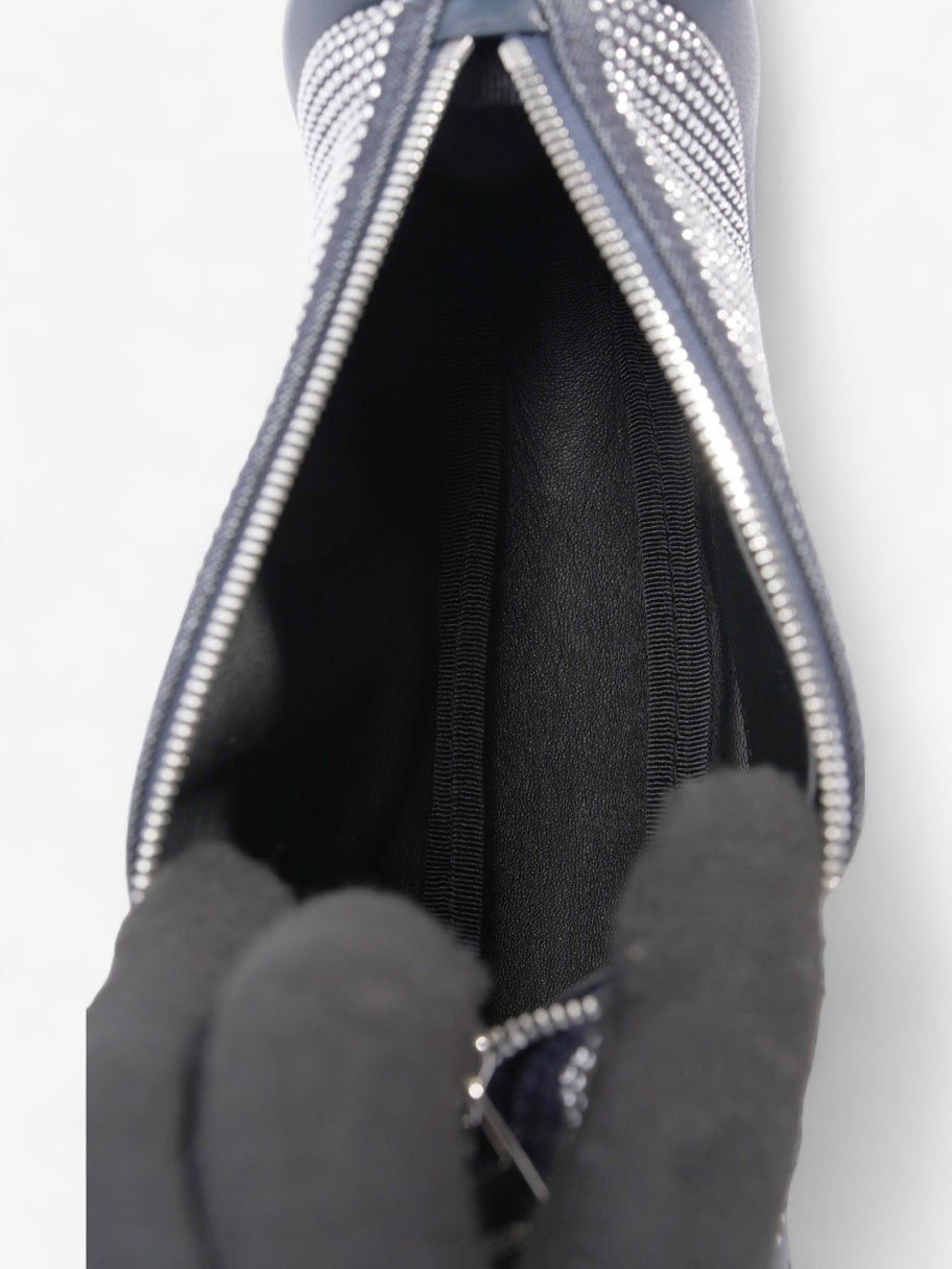 Bumper-12 Navy / Denim Embellished Crystals / Black Lambskin Leather Image 7