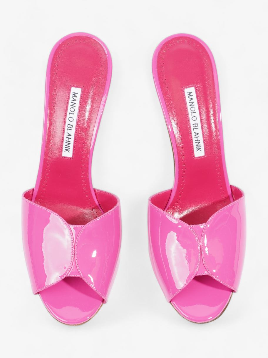 Manolo Blahnik Sandals 70mm Pink Patent Leather EU 39 UK 6 Image 8