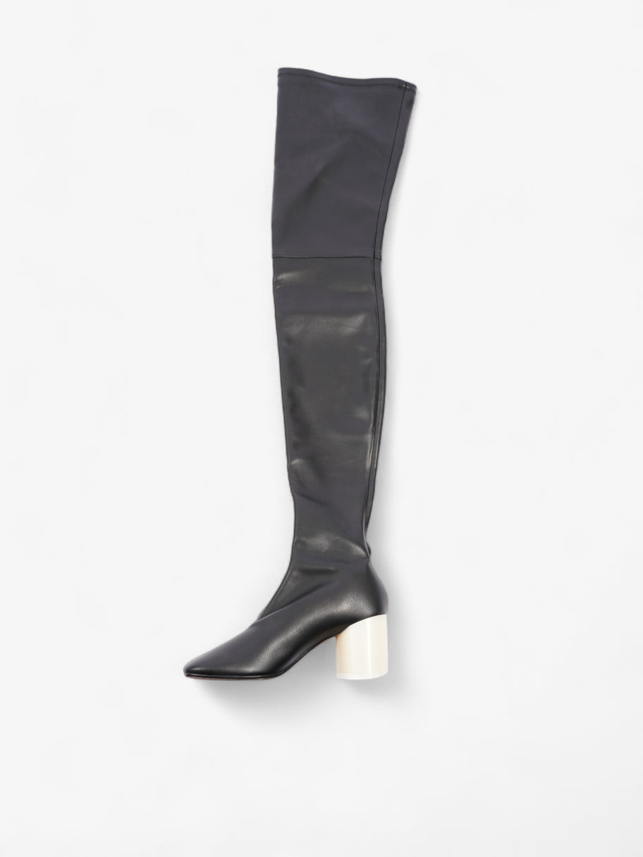 Over The Knee Boots 70mm Black Leather EU 37 UK 4 Image 3