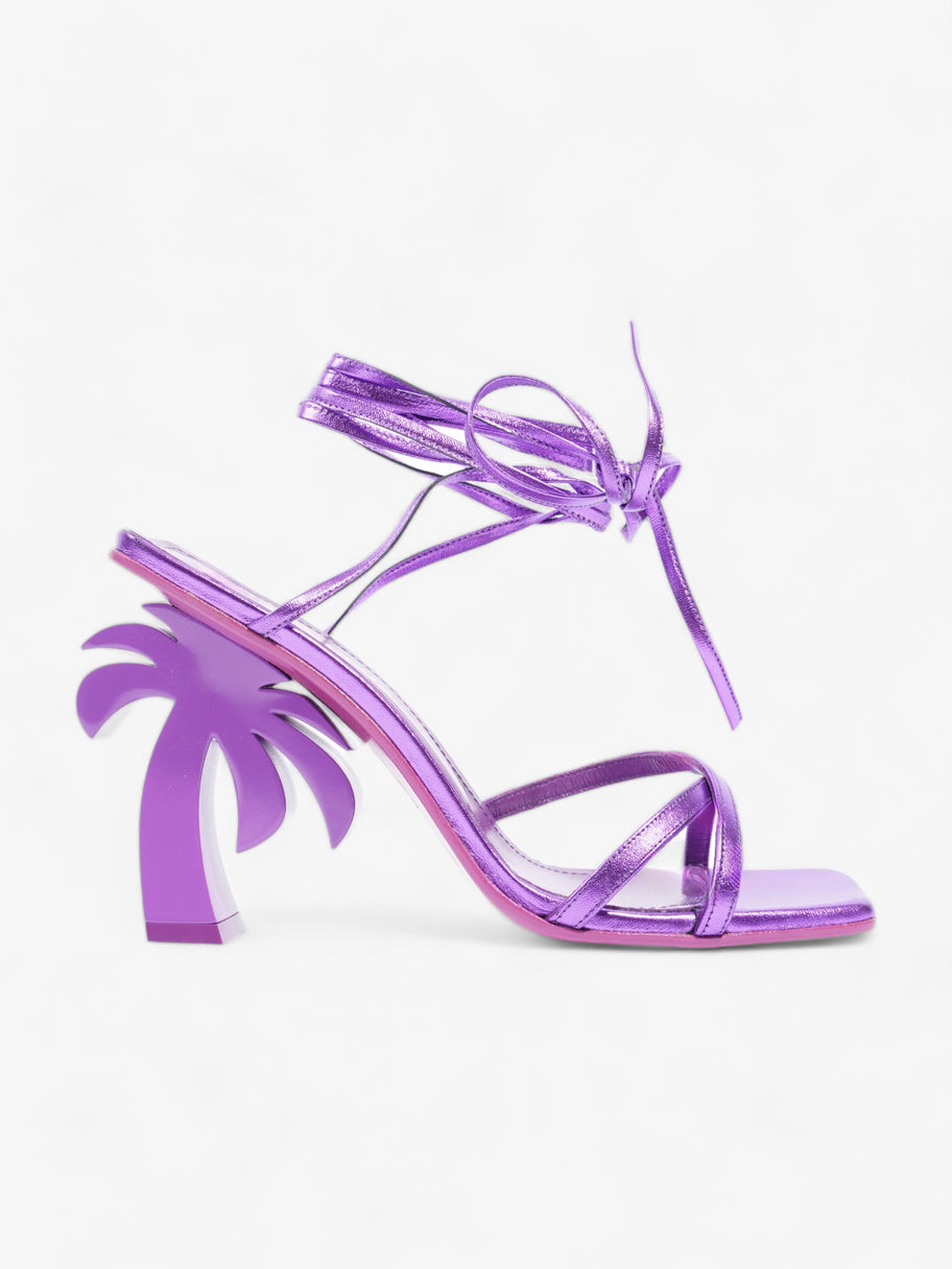 Palm Angels Beach Sandals 105mm Purple Leather EU 39 UK 6 Image 1