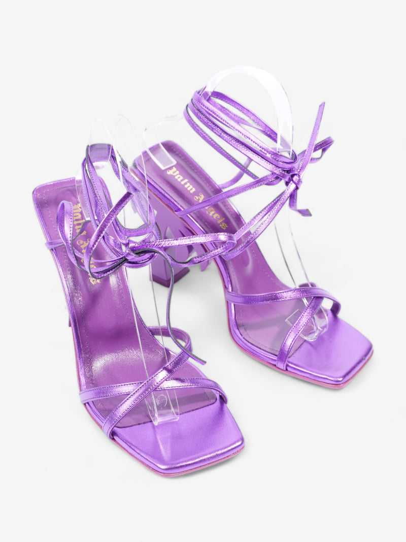  Beach Sandals 105mm Purple Leather EU 39 UK 6