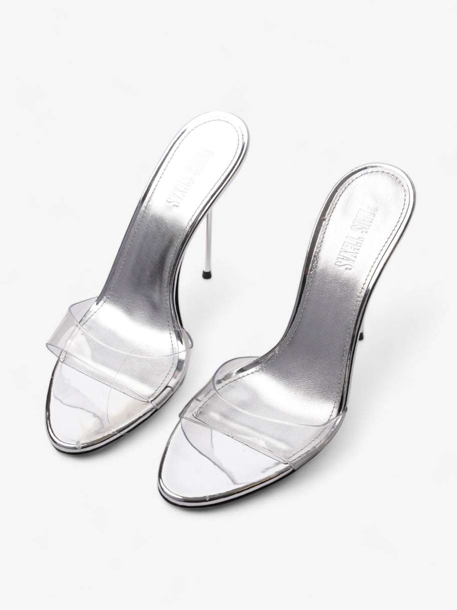 Mirror Lidia Mule 100mm Silver Leather EU 40 UK 7 Image 8