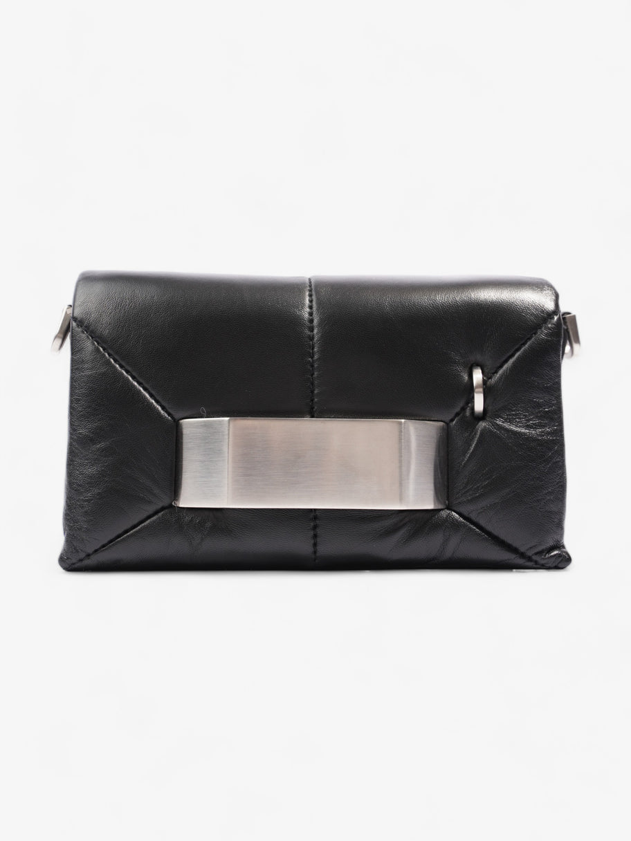 Griffin Quilted Clutch Black Leather Image 1