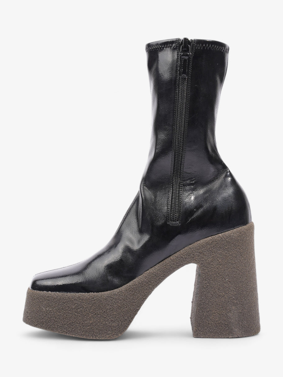 Stella McCartney Chunky Ankle Boots 100mm Black PVC EU 35 UK 2 Image 3