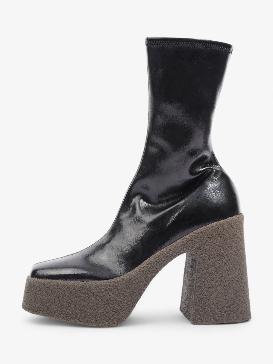 Chunky Ankle Boots 100mm Black PVC EU 35 UK 2 Image 5