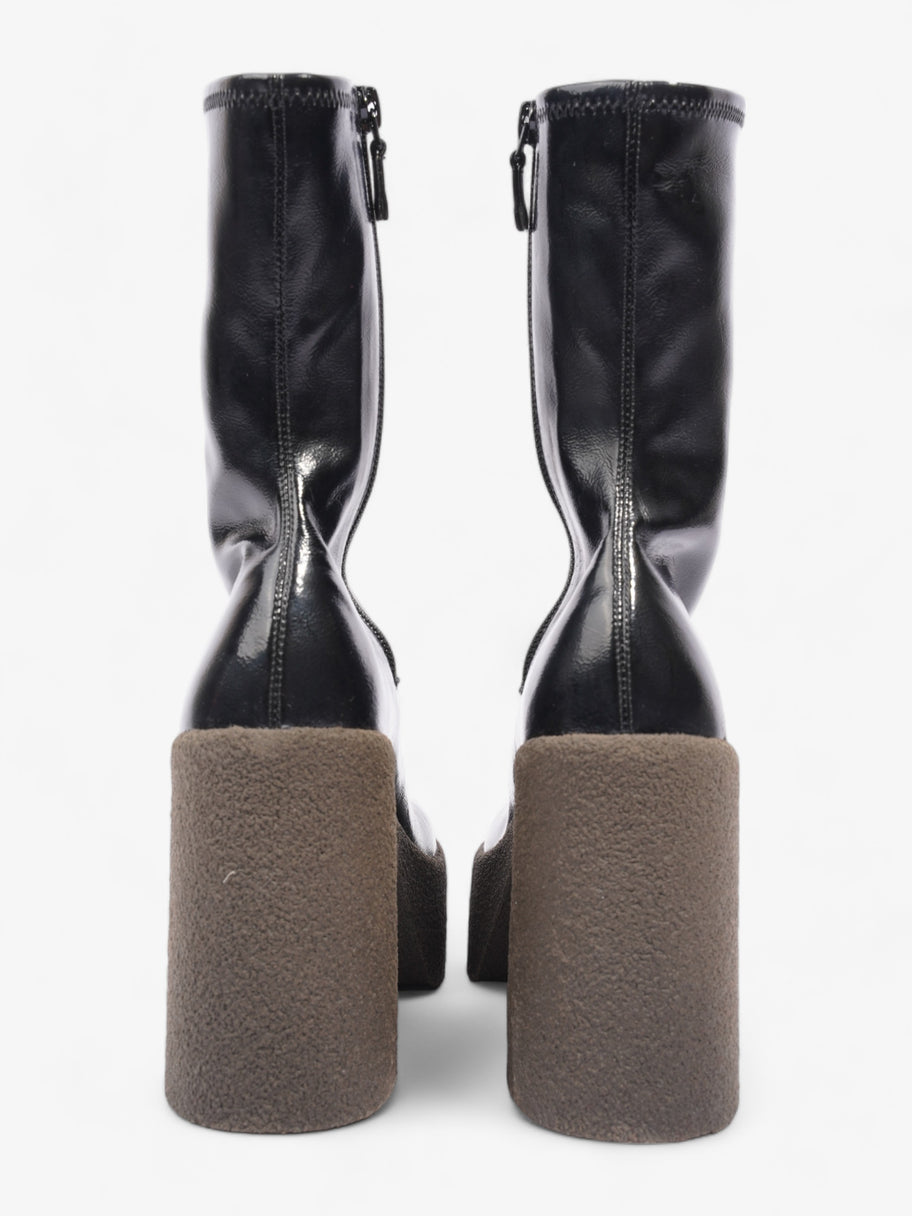 Chunky Ankle Boots 100mm Black PVC EU 35 UK 2 Image 6