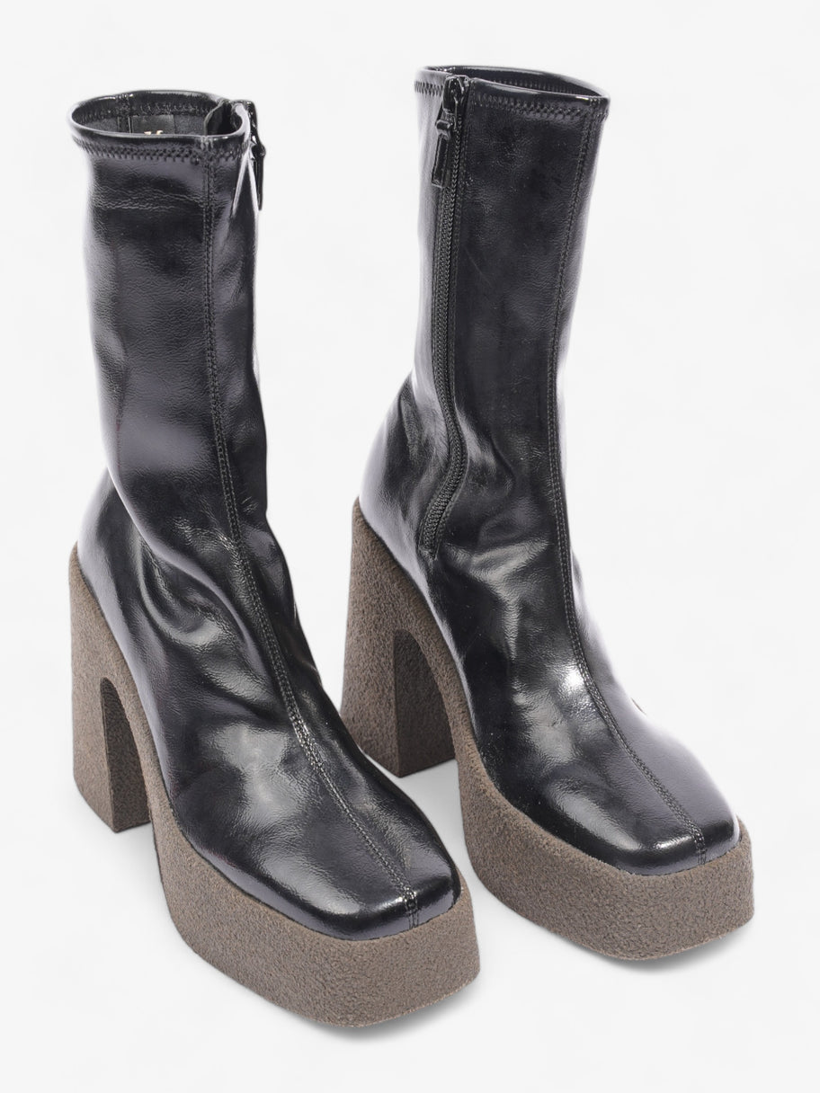 Chunky Ankle Boots 100mm Black PVC EU 35 UK 2 Image 8