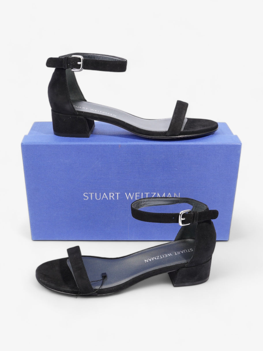 Stuart Weitzman Nudist June Sandals 35mm Black Suede EU 39 UK 6 Image 9