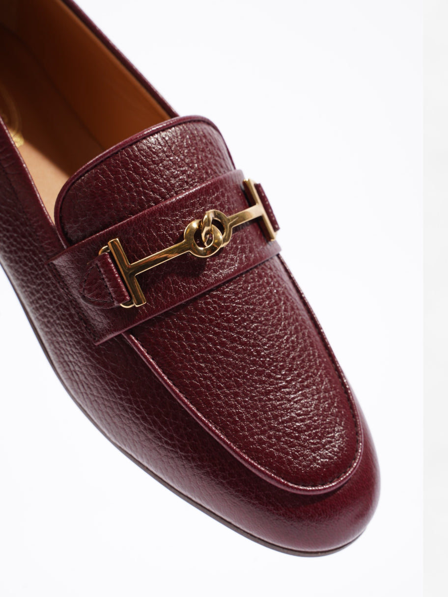 Tod's Gold Buckle Detail Loafers Burgundy Leather EU 36.5 UK 3.5 Image 10