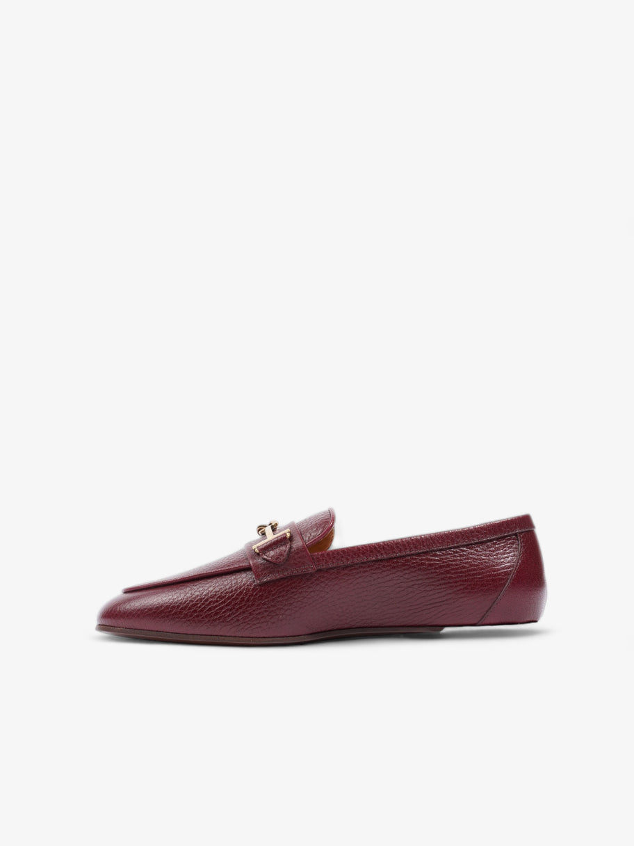 Gold Buckle Detail Loafers Burgundy Leather EU 36.5 UK 4.5 Image 3