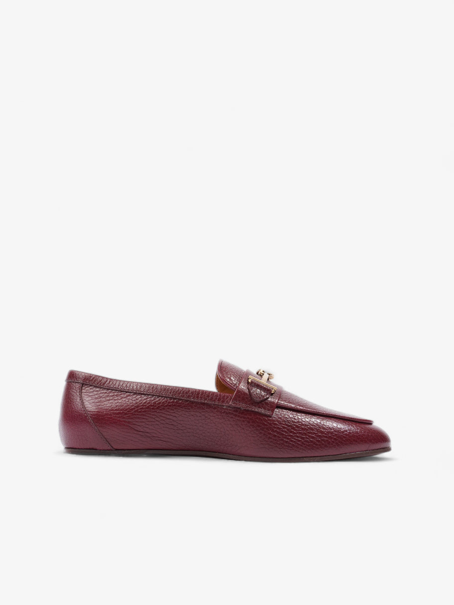 Gold Buckle Detail Loafers Burgundy Leather EU 36.5 UK 4.5 Image 4
