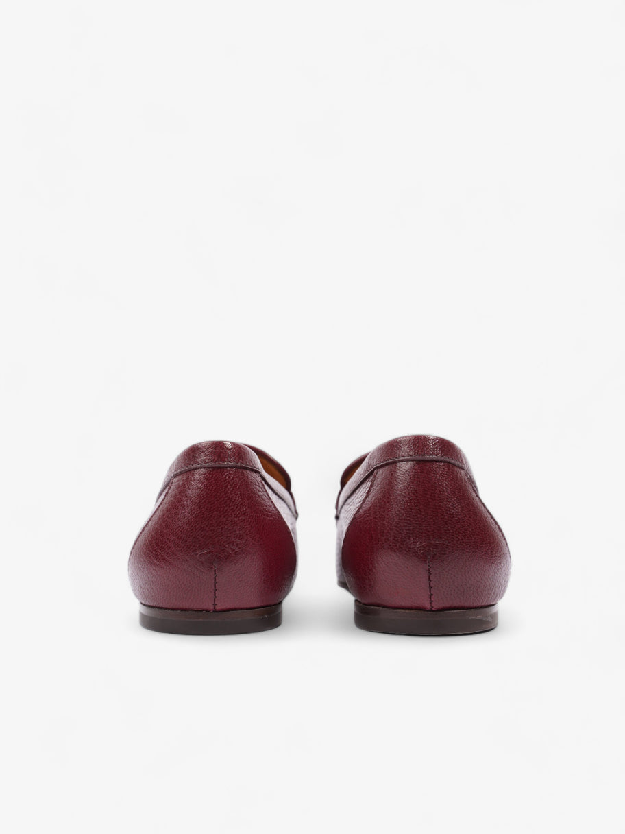 Gold Buckle Detail Loafers Burgundy Leather EU 36.5 UK 3.5 Image 6