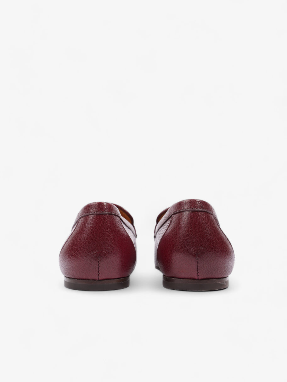 Tod's Gold Buckle Detail Loafers Burgundy Leather EU 36.5 UK 3.5 Image 6