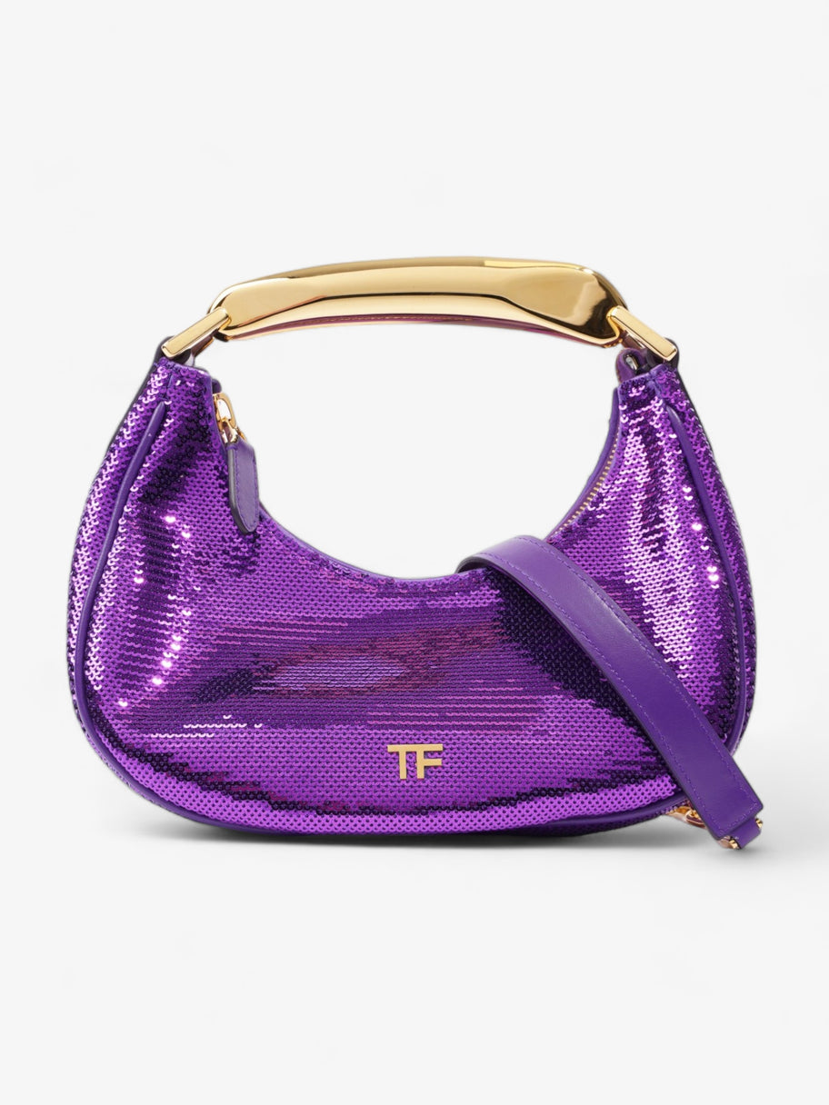 Tom Ford Mini Bianca Tote Bag  Purple Sequin Image 1