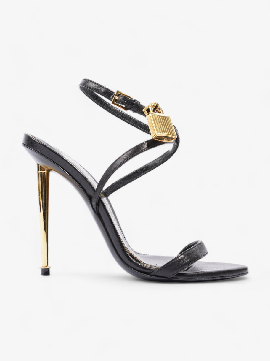 Padlock Sandals 110mm Black / Gold Leather EU 36.5 UK 3.5 Image 1