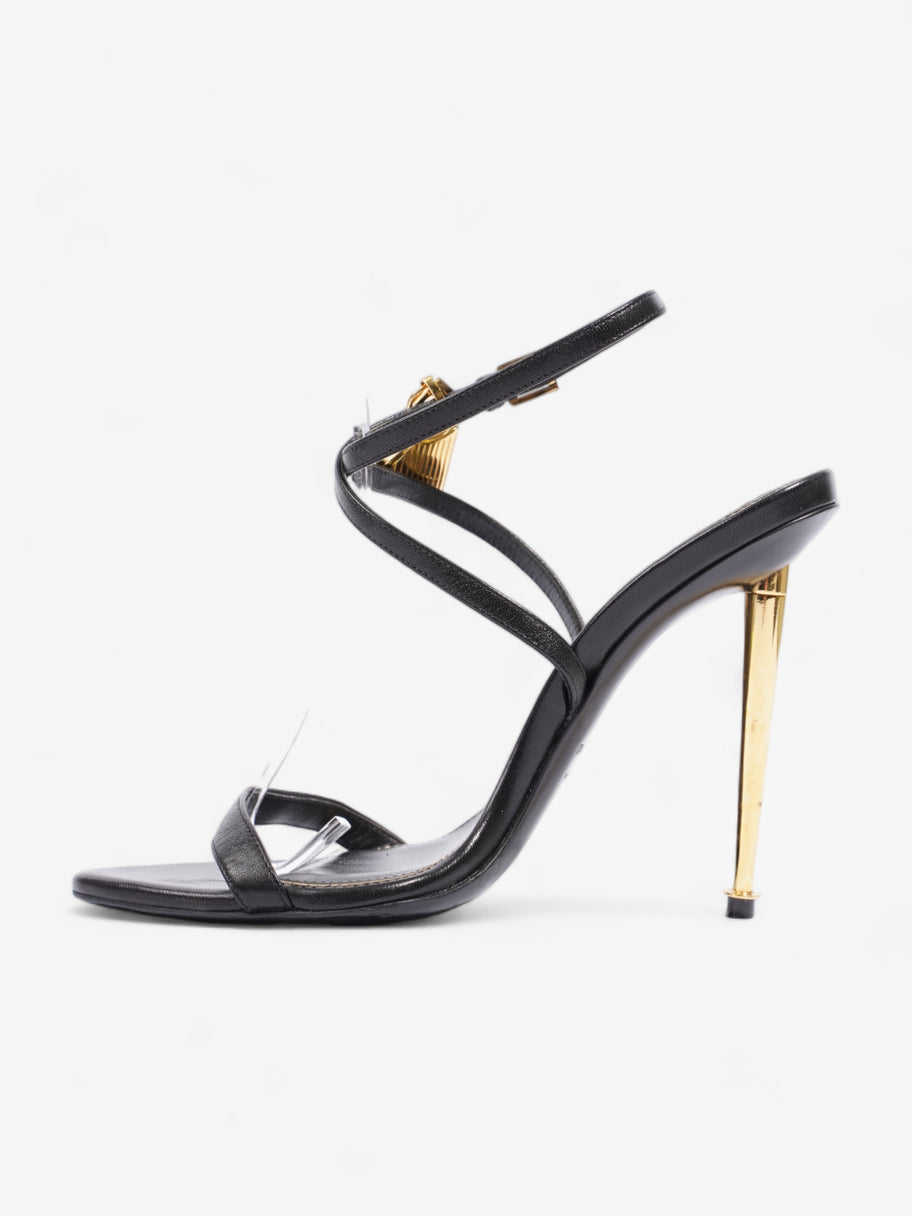 Padlock Sandals 110mm Black / Gold Leather EU 36.5 UK 3.5 Image 3