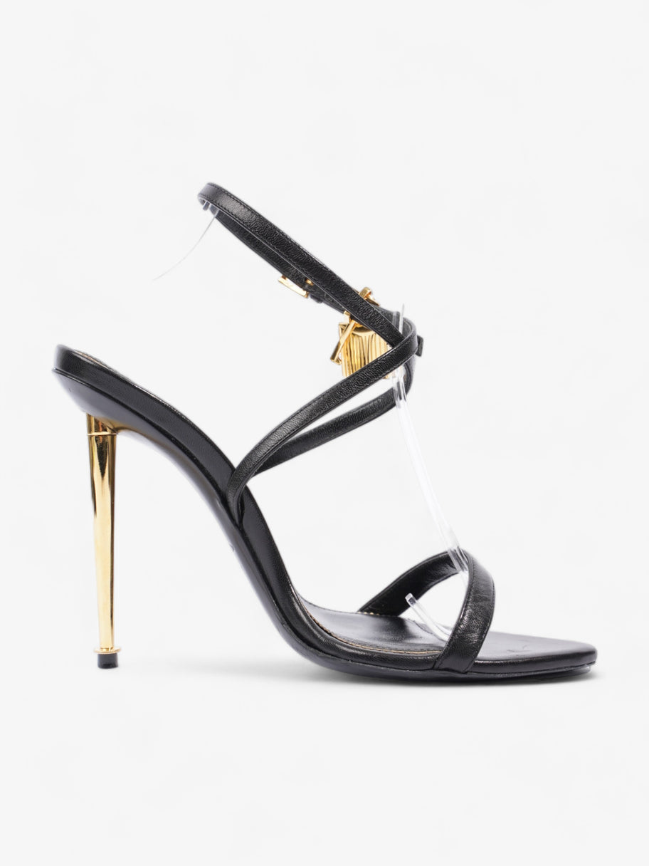 Padlock Sandals 110mm Black / Gold Leather EU 36.5 UK 3.5 Image 4