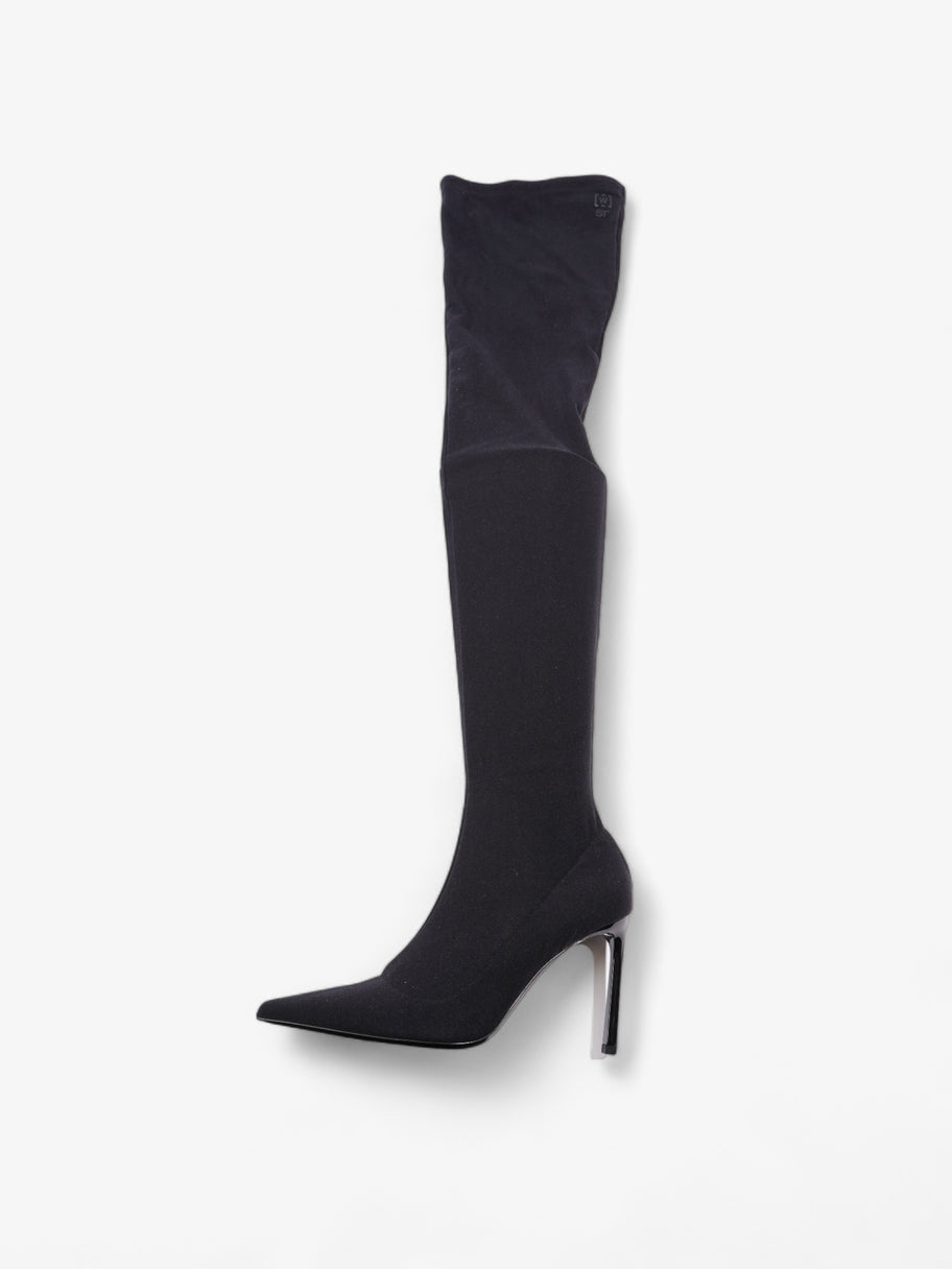 x Wolford Stay Up Boots 100mm Black Polyamide EU 40 UK 7 Image 5