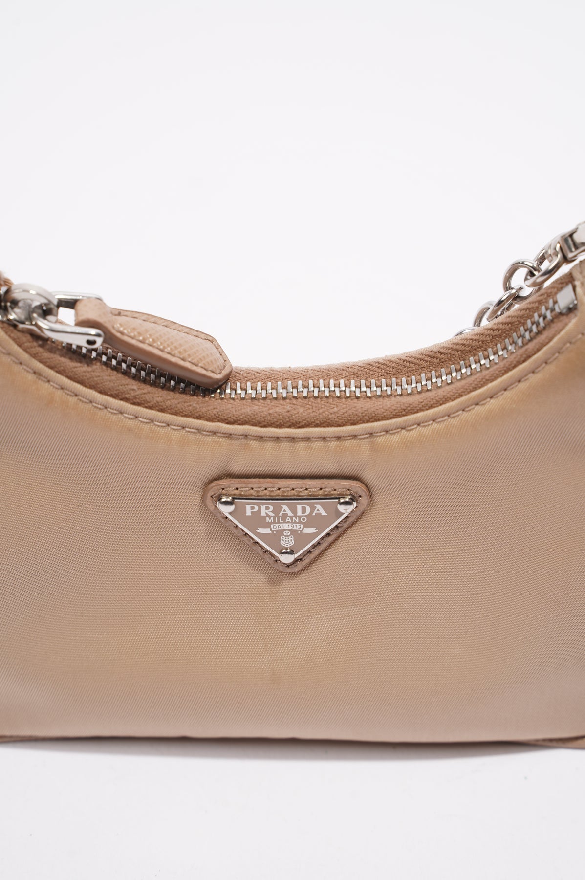 Prada nylon beige discount bag