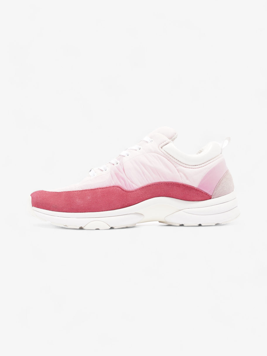 Chanel CC Logo Sneakers  Pink / Red / White Nylon EU 41 UK 8 Image 3