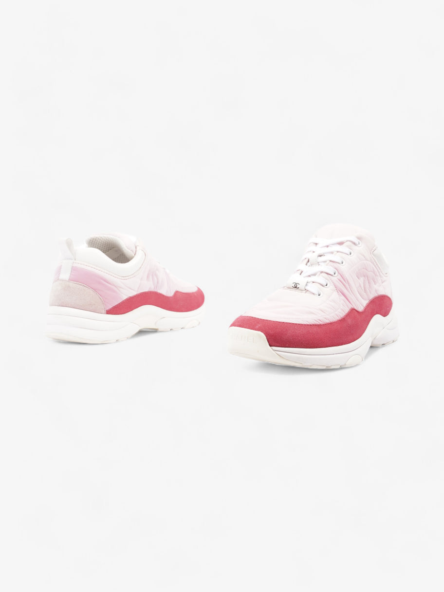 Chanel CC Logo Sneakers  Pink / Red / White Nylon EU 41 UK 8 Image 9