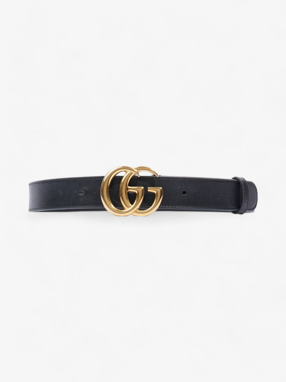 Gucci GG Marmont Belt Black / Gold Leather 70cm / 28