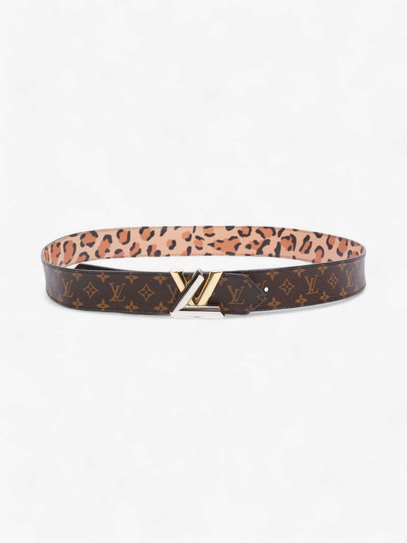  Louis Vuitton Initials Reversible Belt Monogram / Leopard Canvas 109cm