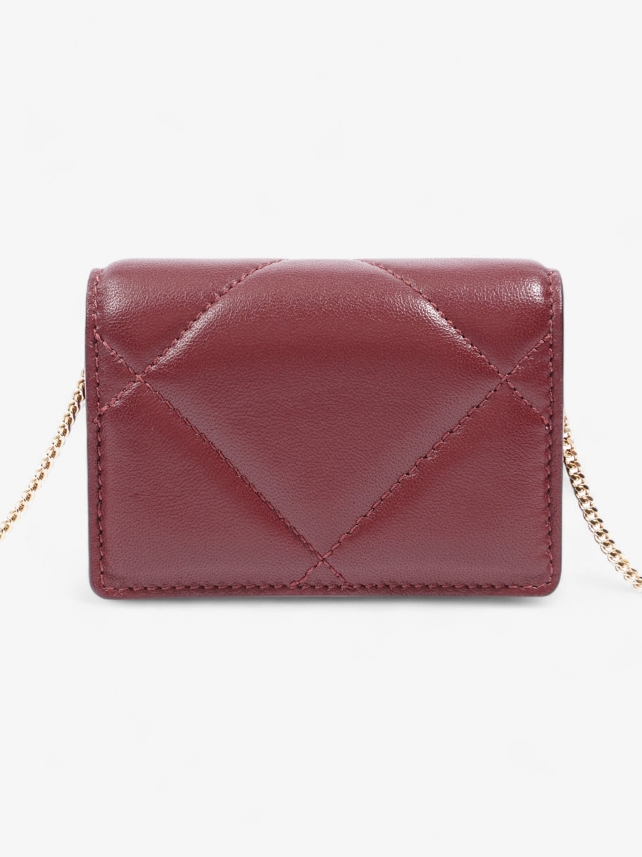 Burberry Card Holder Bag Burgundy Leather Image 4